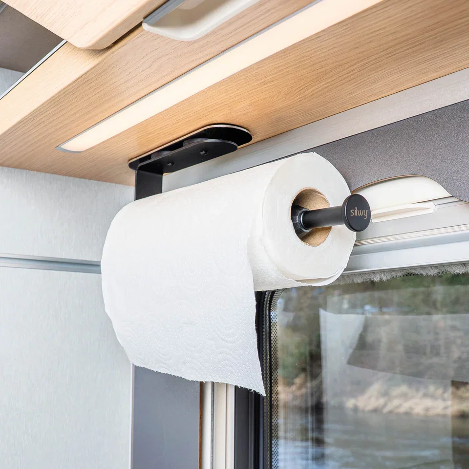 Magnetic kitchen roll holder incl. metal strip