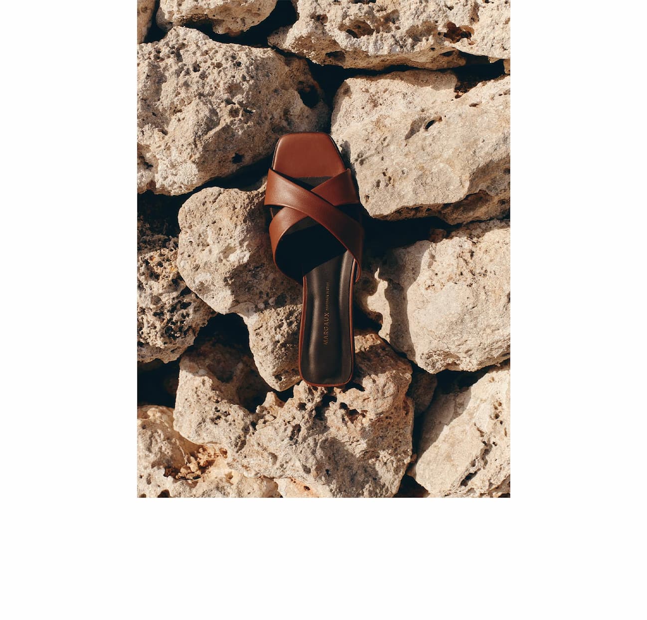 The Selene Sandal in Cognac