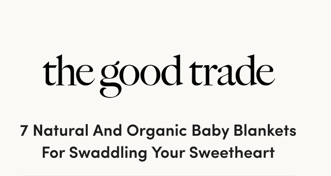 Black The Good Trade logo and black text on cream background