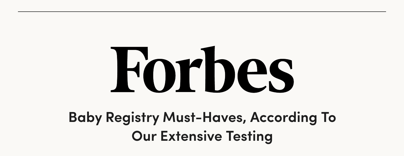 black Forbes logo and black text on a white background