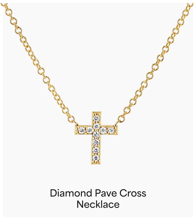 Diamond Pave Cross Necklace