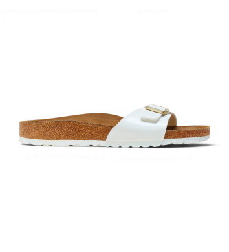 Sandalias de Piel Madrid Birko-Flor Patent (Ajuste Estrecho) blanco