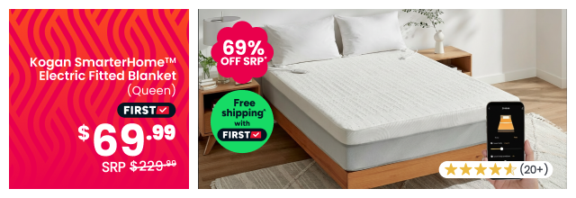 Kogan SmarterHome™ Electric Fitted Blanket (Queen)
