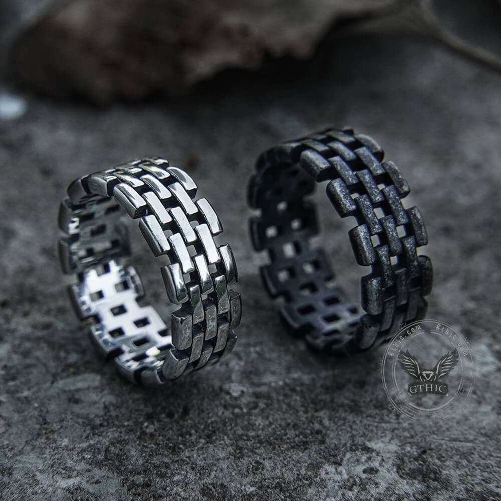 Image of Hollow Chain Stainless Steel Ring
