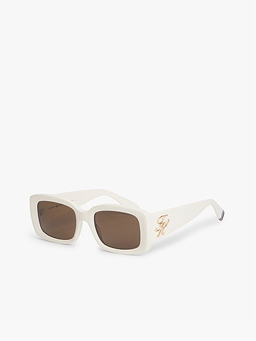 Logo Plaque Rectangular Sunglasses