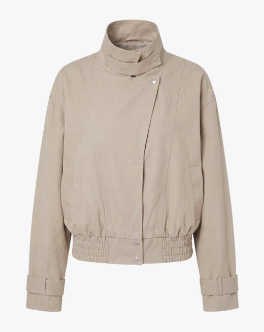 Stanley Funnel Neck Jacket - Taupe