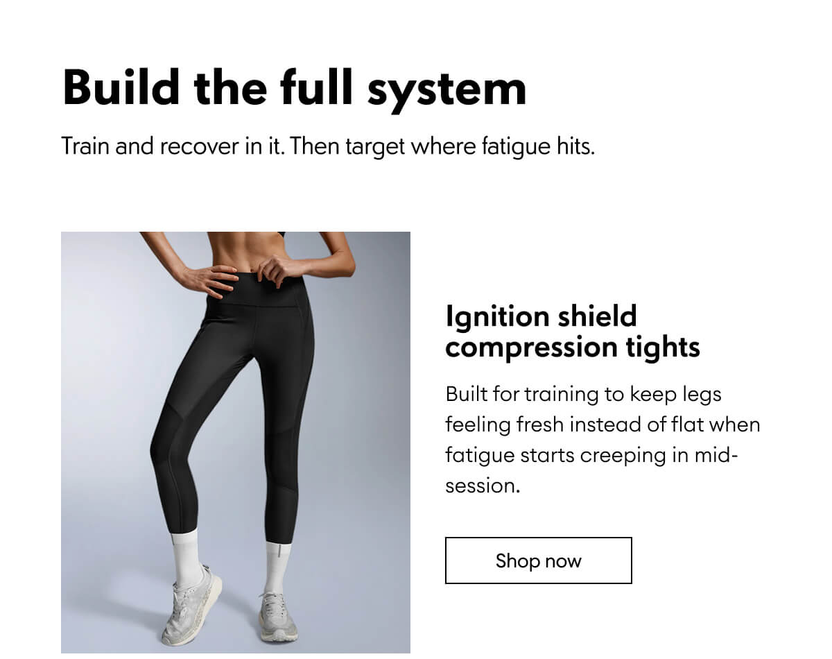 Ignition shield compression tights | shop now 