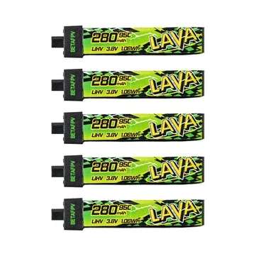 BETAFPV LAVA II 3.8V 280mAh / 320mAh / 480mAh / 580mAh / 680mAh 95C 1S LiHV Battery BT2.0 Connector for Air65 Meteor65 Pro Meteor75 Pro RC Quadcopter