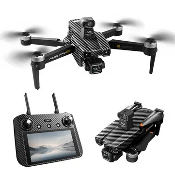 AE86 PRO MAX GPS 8KM 5G Repeater Digital FPV with 4K HD Camera 3-Axis EIS Gimbal 360° Obstacle Avoidance Touchable LCD Screen Controller Brushless Foldable RC Drone Quadcopter RTF