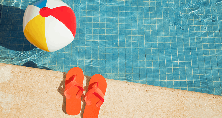 At the pool