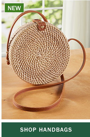 Shop Handbags. New: Bali Circle Rattan Bag