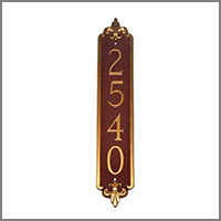 Vertical Address Plaques