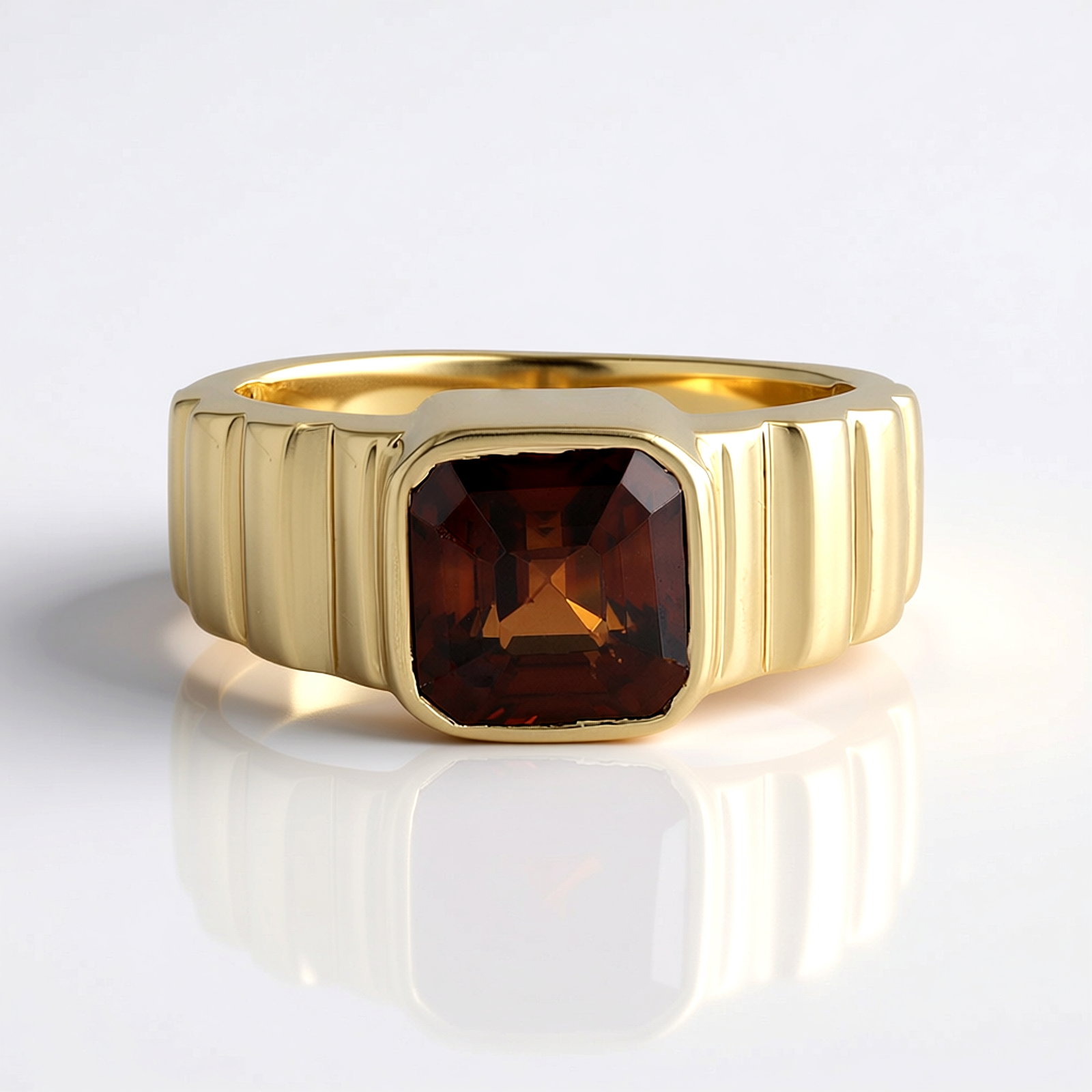 Zilveren ring met een Tanzania robijn
