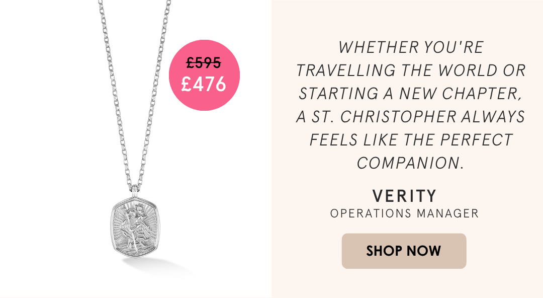 Summer Sale | 9k Gold St. Christopher Tiny Talisman Necklace
