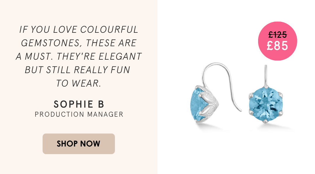 Summer Sale | Blue Topaz Lotus Earrings