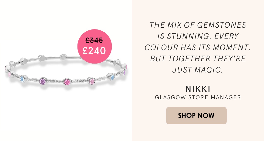 Summer Sale | 'Dusk' Gemstone Array Bangle