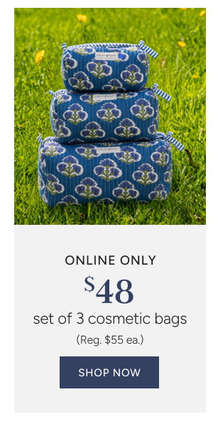 Strawflower Cosmetic Bag Bundle $48 (reg. $55 ea)