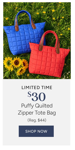 Puffy Tote Special Price $30 (reg. $44)