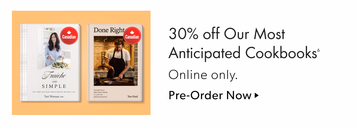 30% off Our Most Anticipated Cookbooks | Online only.
