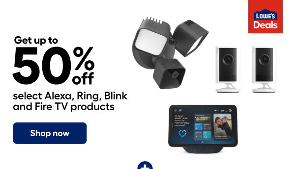 Get up to 50% off select Alexa, Ring, Blink and Fire TV products. Shop now