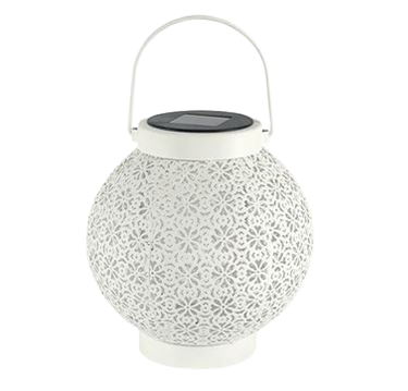 Linterna solar decorativa blanca Norée