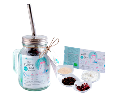 Kit de té de burbujas de hibisco orgánico