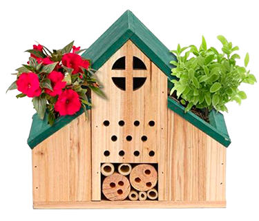 Hotel para insectos de madera 