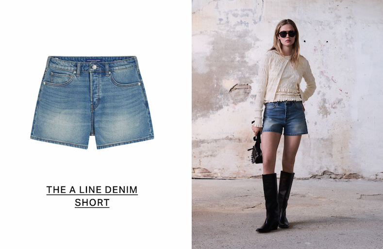 A Line Denim Short
