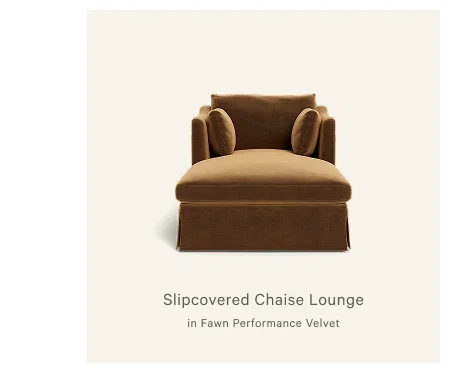 Slipcovered Chaise Lounge