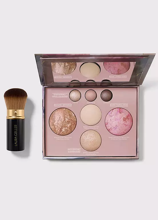 Laura Geller The Best of The Best Baked Face Palette & Airbrush Kabuki Brush Duo