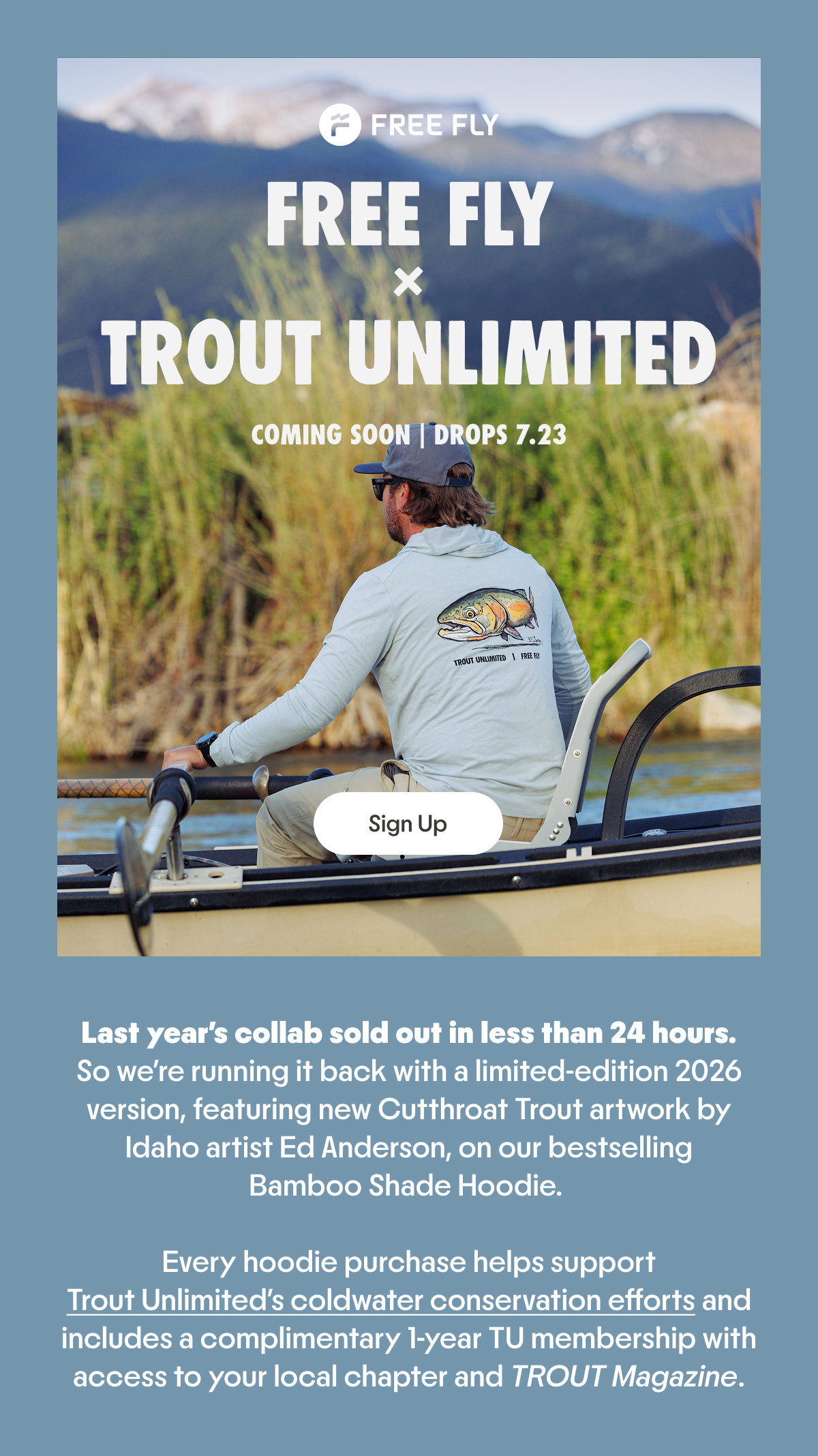 Coming Soon | Free Fly x Trout Unlimited
