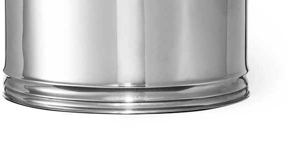 Art Deco Sterling Silver Round Biscuit Box
