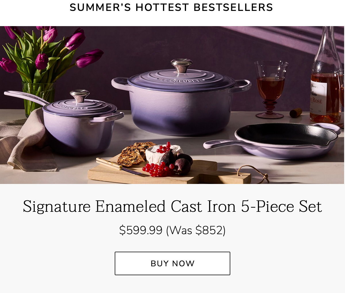 Summer’s Hottest Bestsellers - Signature Enameled Cast Iron 5-Piece Set $599.99 (Was $852) - BUY NOW