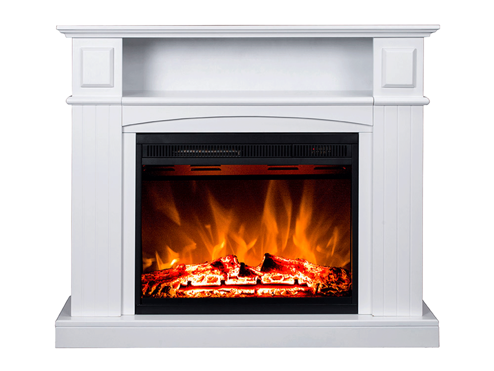 Banhi 1500W Electric Fireplace Heater with Mantel in White