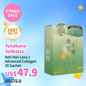 Yutakana Seikatsu Anti Hair Loss x Advanced Collagen 30 Sachet