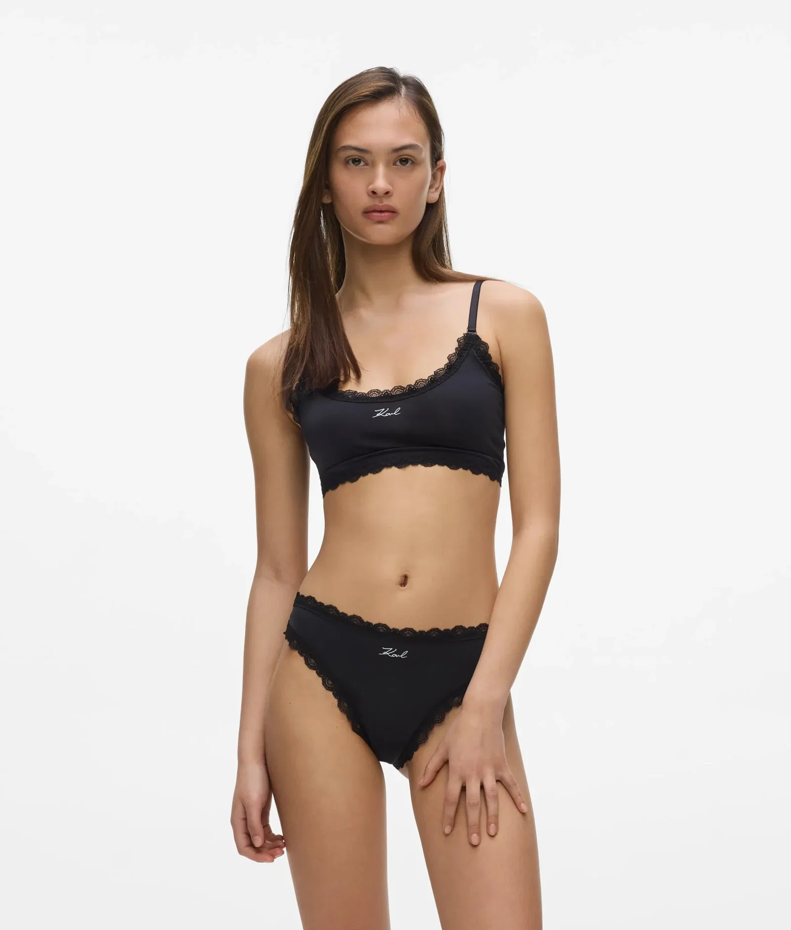 Image of Signature lace trim bralette