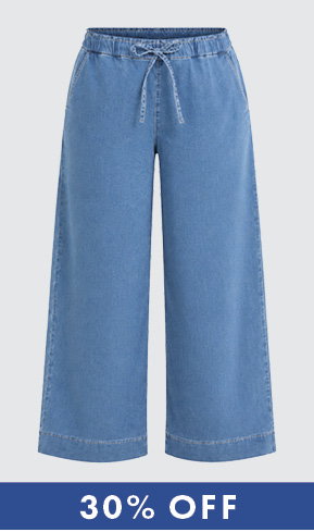 Super Stretch Wide Leg Jean in Vintage Blue