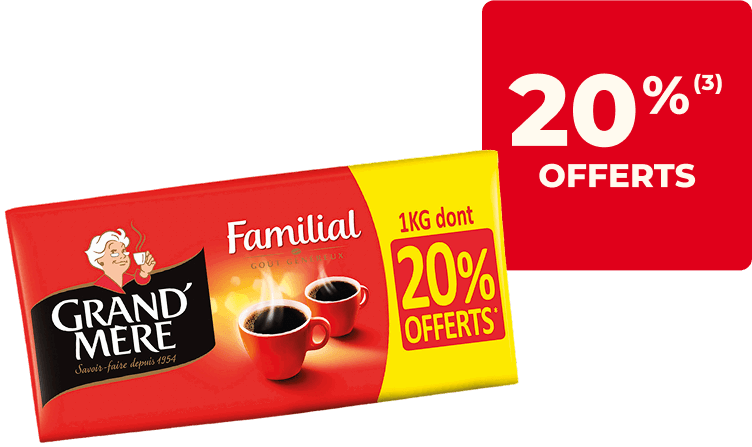 Café moulu grand mère 20% offerts