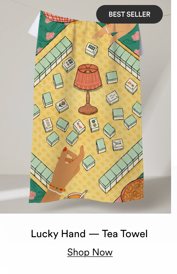 Lucky Hand Tea Towel