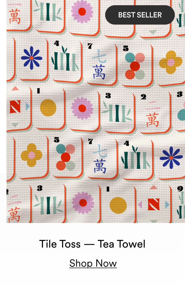 Tile Toss Tea Towel