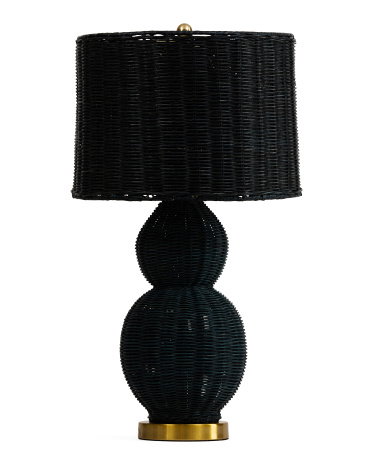 26In Rattan Table Lamp, Gold