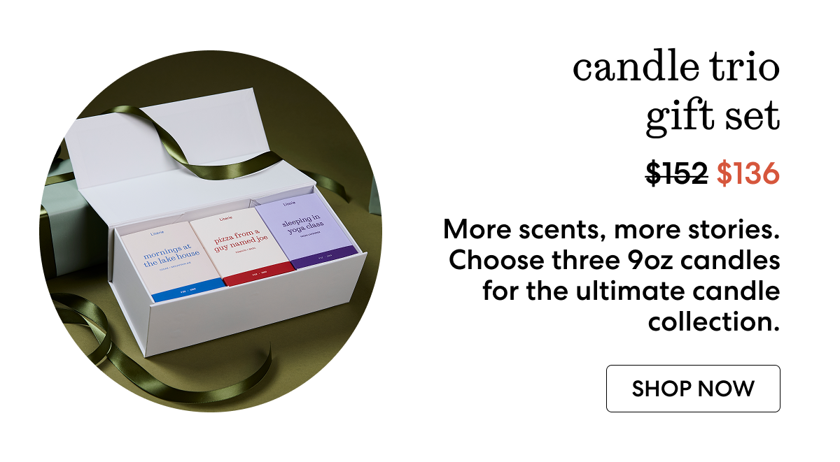candle trio gift set: More scents, more stories. Choose three 9oz candles for the ultimate candle collection.