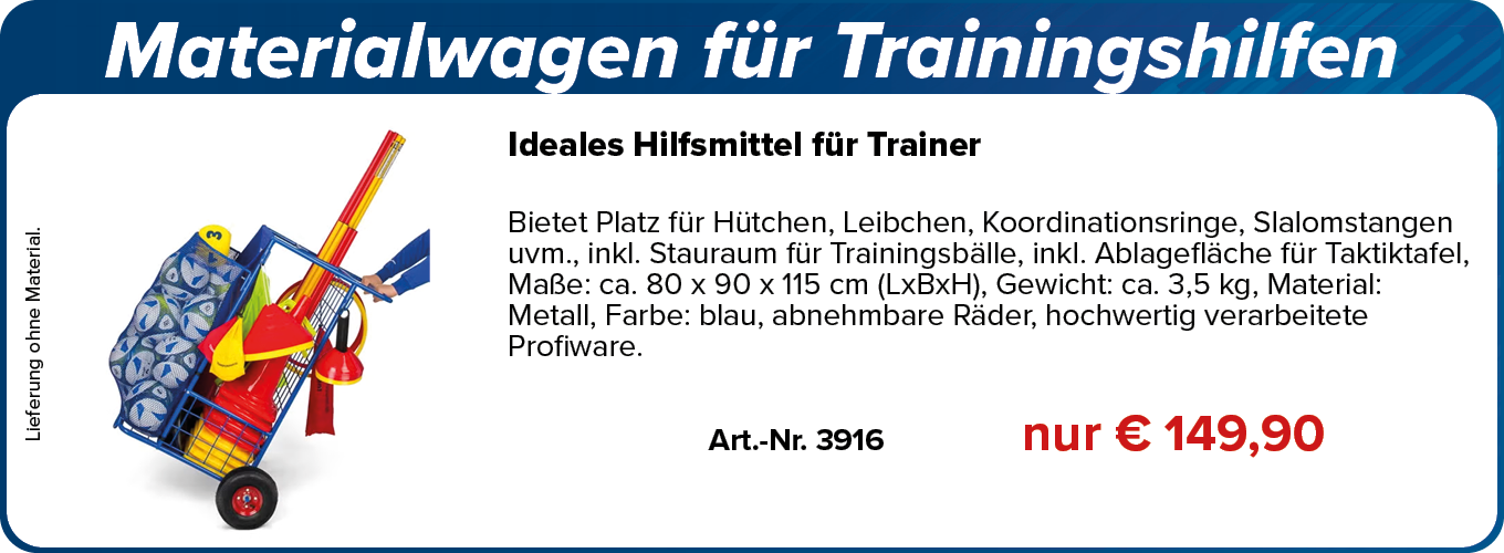 Materialwagen für Trainingshilfen