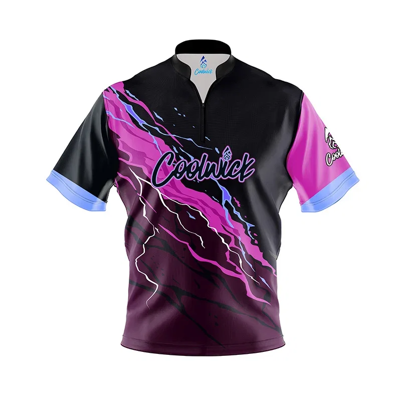 Image of Magenta Voltage Fast Track CoolWick Bowling Jersey - Coolwick