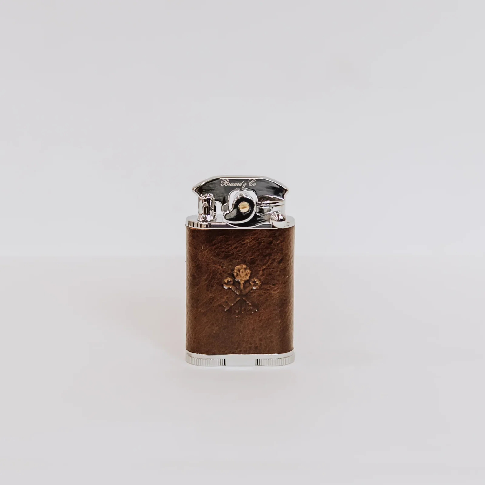 Image of Custom Table Lighter in Antique Saddle Leather