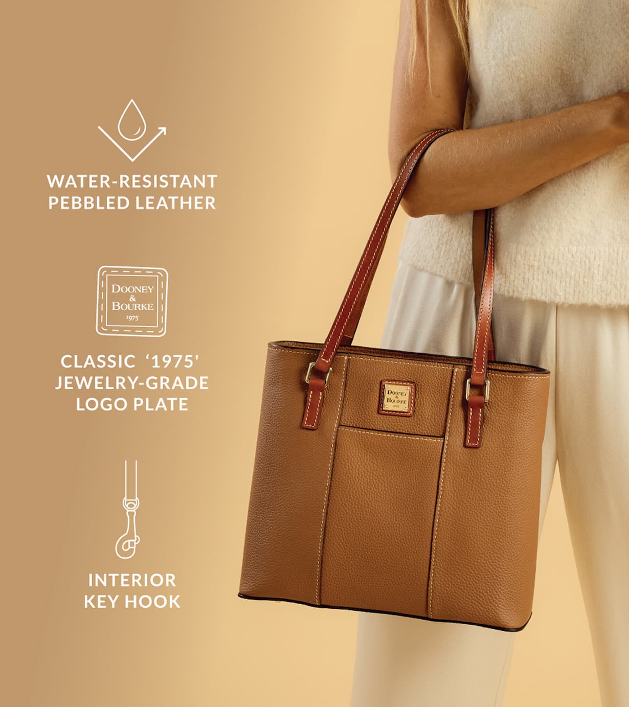 Tote Spotlight Pebble Grain Leather Small Lexington
