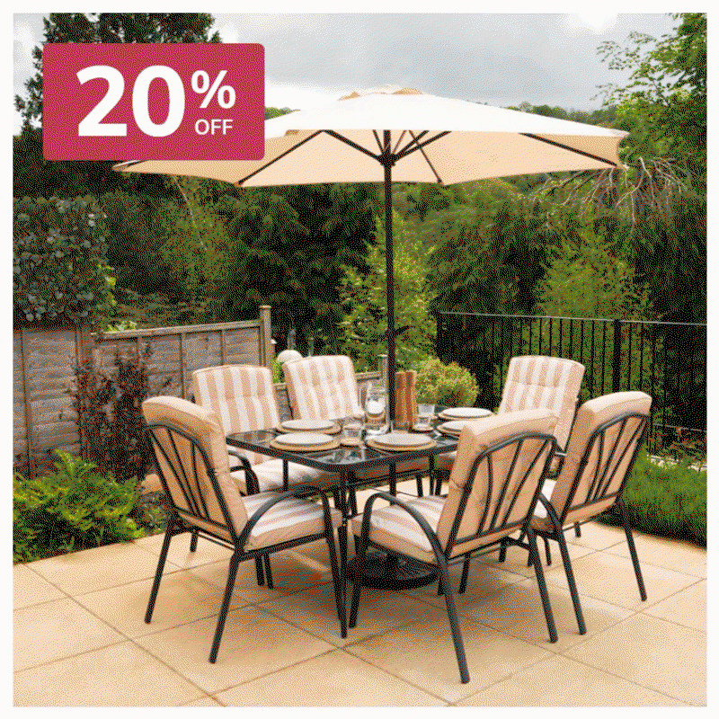 Hadleigh Beige Garden Dining Furniture Set