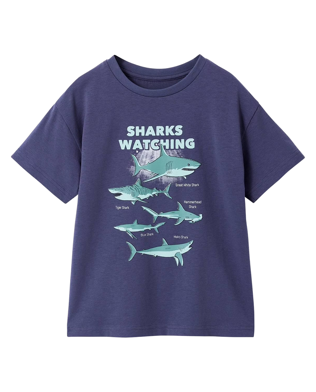 T-Shirt with Animal Motif for Boys - slate blue