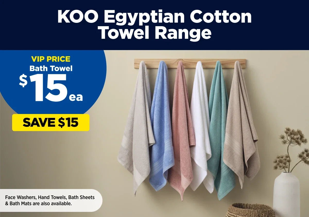 Koo Egyptian Cotton Towel Range