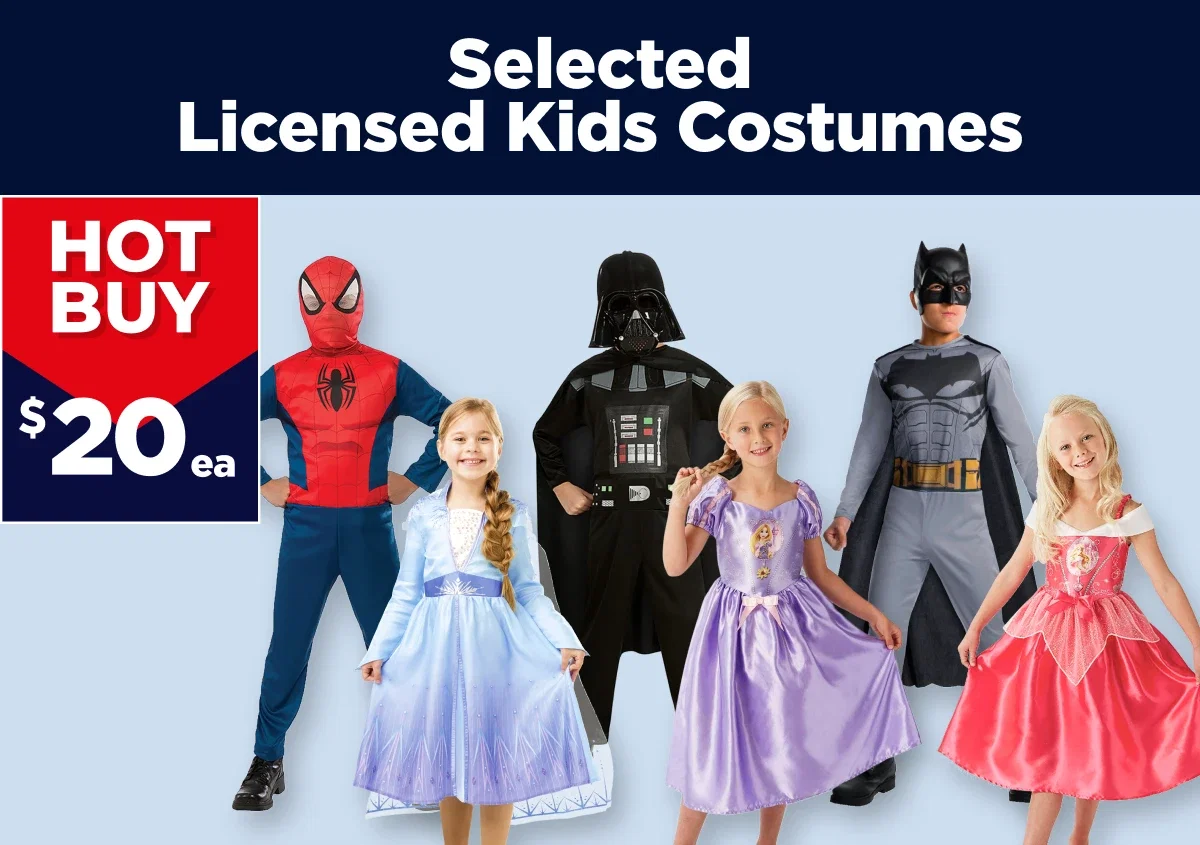 Selected Licensed kids Costumes